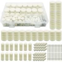 200 PCS Roue de Polissage en Laine, Tampon de Polissa Roue de Polissage avec Tige Métal pour Accessoires Dremel Outils Rotatifs