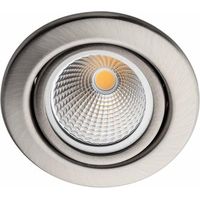 EDELSTAHL EINBAUSTRAHLER V4A, 1,4401 X5CRNIMO 316, OHNE SPRENGRING, RUND, SCHWENKBAR, IP20, EDELSTAHL