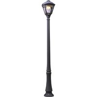 sergio lampione 1xe27 30w con pulsante cct (2 colori) ip55 l.33xw.33xh.237cm resina nera