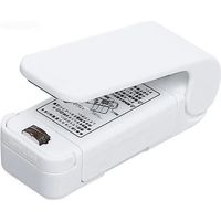 Mini selladora de bolsas térmicas, máquina portátil para sellar bolsas de plástico con clip, selladora para almacenar alimentos, selladora de refrigerios, utensilios de cocina, gris claro