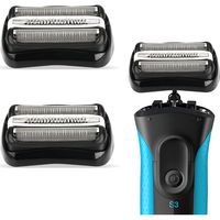 Têtes de rasoir de rechange Series 3 32B compatibles avec Braun Series S3 3040s 3000s 3050cc 3010s 3070cc 3080s 3090s 310s 3020s 330s 370cc-4 380s-4 (2PCS 32B)