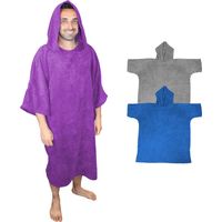 Serviette poncho de bain ou de plage - Adulte - Violet - Vivezen