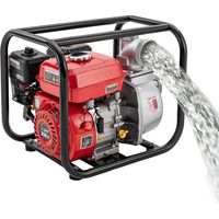 Pompe à eau à essence 212cc avec kit de tuyaux - 3 pouces 7.5hp, moteur 4 temps - idéal pour l'irrigation des lacs et le drainage des piscines (3 pouces)