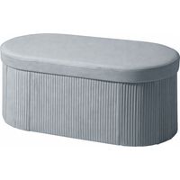 Baúl Almacenaje Plegable 72 L Tapizado Terciopelo Gris Oscuro 76x38x35 cm