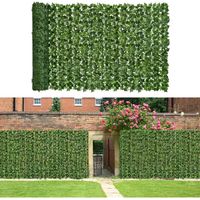 Brise Vue Artificiel en Lierre Panneaux de Haie Décoratifs 1x3m pour Jardin, Balcon et Extérieur Feuilles Naturelles Synthétiques
