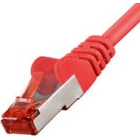Digitus DK-1644-A-005/R RJ45 Patchkabel CAT 6a S/FTP 0.50 m Rot Halogenfrei, verdrillte Paare, mit R