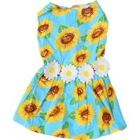 Robe pour chien XS à motif floral, motif marguerite mignon, vêtements confortables pour petits chiens et chats, printemps-été