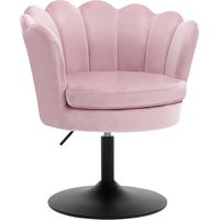 WOLTU Taburete Silla de Maquillaje Silla con Asiento en Forma de Flor Dormitorio, Rosa