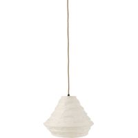 Suspension en raphia blanc esprit naturel pour salon cosy - Blanc naturel raphia