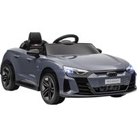HOMCOM coche eléctrico para niños de +3 Años AUDI RS e-tron GT 12V con mando a distancia faros LED bocina música USB TF 103x58x41 cm gris
