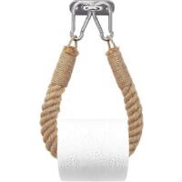 Toilet Paper Holder, Hemp Rope Towel Holder for Bathroom and Kitchen Bathroom Paper Holder Toilet Roll Holder (Yellow)- Crezuo