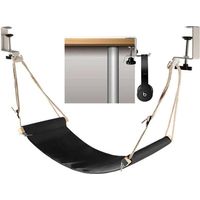 Amaca per piedi , amaca per piedi regolabile per ufficio, supporto per cuffie incluso, regolabile e portatile, perfetta per dare sollievo ai piedi.