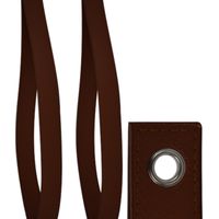 Quincadeco – Support étagère sangle cuir caramel – 2 sangles pour tablettes 9-25 cm – Longueur 45 cm, largeur 3 cm – Charge max 15 kg