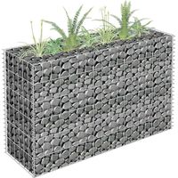 Potager surélevé en gabions, acier galvanisé, 90×30×60 cm