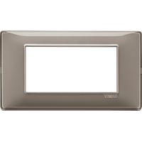 Placca Vimar Plana 4 moduli Reflex cenere in tecnopolimero 14654.40