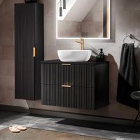 Mueble lavabo individual 80cm Adriel Negro