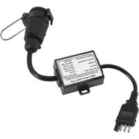 Convertidor de luces de remolque de EE. UU. a Europa, enchufe plano de 4 vías (vehículo americano) a enchufe redondo de 7 vías (Edición UE 0703)