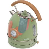 Bollitore d'acqua Caprizze Nara 2200 W in acciaio inox termometro integrato capacitá 1.8 L decorazione floreale e effetto legno