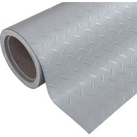 Rouleau Tapis De Sol Revêtement Caoutchouc PVC Rugueux Antidérapant Moquette Tôle Isolation Gris - 100x180 cm