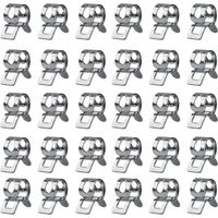30 Pcs 4mm Spring Hose Clips, Metal Fuel Line Hose Pipe Clips, Silicone Vacuum Hose Clamps for Water Pipe Air Tube Fastener Motorcycle Scooter ATV