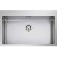 Apell LNR75FBC Radius R12 Lavello da incasso 1 vasca Acciaio Inox 75x51 cm Filotop Sottopiano colore Spazzolato