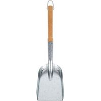 RUECAB - ACCESSOIRES POUR CHEMINÉE, PELLE DE FOYER, PELLE À CHARBON, PELLE À CENDRES AVEC MANCHE BOIS - LONGUEUR : 45CM - MATIÈR