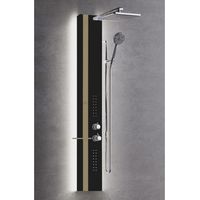 Colonne de douche hydromassante avec LED NOVELLINI LINE 2 noir 150cm-Noir-Noir--