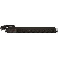 bandeau 19 pouces - 8 prises ute - avec parasurtenseur - gigamédia b8pps