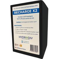 Recharge filtre anti-odeurs fosse septique charbon actif KOH – Neutralisation H2S – Filtre rechargeable – Économie durable – Hydrodiv