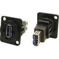 XLR Adapter USB A Buchse 3.0 auf USB B Buchse 3.0 Adapter, Einbau CP30205NMB CP30205NMB Cliff Inhal