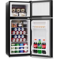 Mini-réfrigérateur 92 L (Congélateur 28 L) Pose Libre, Porte Vitrée, LED, Silencieux, Clayettes Amovibles – Cuisine, Bureau, Salon