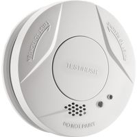 Wiltec Rilevatore di fumo con batteria fissa da 3 V, 10 anni senza manutenzione, allarme antincendio con funzione HUSH, sensore antifumo fotoelettrico affidabile con potenza sonora di 85 dB