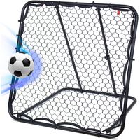 Rebounder für Fußball, Fußball Rebounder Kinder und Jugendlich, Teleskopische Stufenlose Einstellung Prellwand Fussball 124x124cm