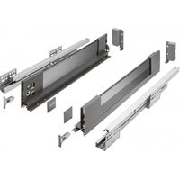 Unterflur-Vollauszug Schubkastensystem Auszug Anthrazit Glaszargen 550mm 86mm