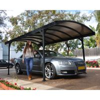 Carport Vitoria 5,01 x 2,91 m – Structure en aluminium – Panneaux en polycarbonate – Résistant aux intempéries – Protection UV – Tepro