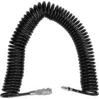 Ortviai Tuyau à air enroulable 10 m avec raccord rapide femelle américain – flexible, anti-enchevêtrement, en caoutchouc renforcé