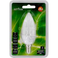 Ampoule LED 4W flamme culot vis E14 blanc chaud 3000K 300lm 230V non-dimmable pour usage domestique NITYAM LDF-4W-924