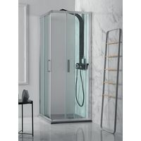 Box doccia FLEX in cristallo 6 mm satinato 72x100 con profilo