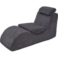 Moderner Freizeit-Sessel mit einzigartigem Design, ergonomisch geformt, aus hoch elastischem Kompressionsschaum. Abnehmbare Sitzauflage und Seitentasche für komfortables Sitzen im Alltag.Dunkelgrau