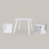 Fantasy Fields di Teamson Kids Wooden Biscay Table e 2 sedie con spazio, grigio