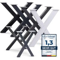 HOLZBRINK Tischbeine Metall Weiß X-form