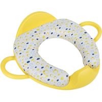 POUPY Riduttore WC per Bambini Giallo con maniglie tenersi e schienale