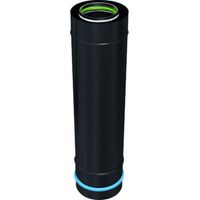 TEN – Conduit de fumée concentrique 80/125mm – Longueur 1000mm – Inox intérieur, acier galvanisé extérieur – Système étanche pour poêle à pellets