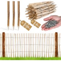 Kit Ganivelle Bogateco 90x500 cm avec 3 Poteaux de 120 cm inclus