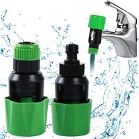 2 pièces Connecteur de Robinet, Adaptateur de Robinet Universel, Connecteur de Tuyau d'eau, Raccord de Tuyau d'Arrosage en Plastique Réglable, pour Connecteur Rapide de Tuyau d'Arrosage
