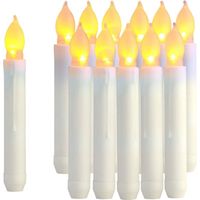 Set mit 12 LED-Stabkerzen, flammenlose Tischkerzen, batteriebetriebene Harry-Potter-Kerzen für Muttertagsgeschenke, Partys, Hochzeiten, Kirchendekorationen
