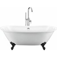 Freistehende Badewanne SURRY HILLS Adlerfüße SCHWARZ 165