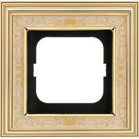 Busch-Jaeger Cornice di copertura 1x Ottone lucido Decorazione avorio bianco - Busch-dynasty® (1721-836), 2CKA001754A4643