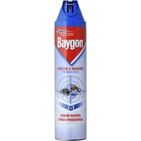 Baygon Spray insecticide anti-moustique 400 ml pour mouches moustiques insectes volants