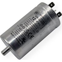 Ducati Energia – Condensateur permanent aluminium 12µF à cosses faston simple – Ø40x72mm – Compatible avec Bosch, Siemens, Electrolux
